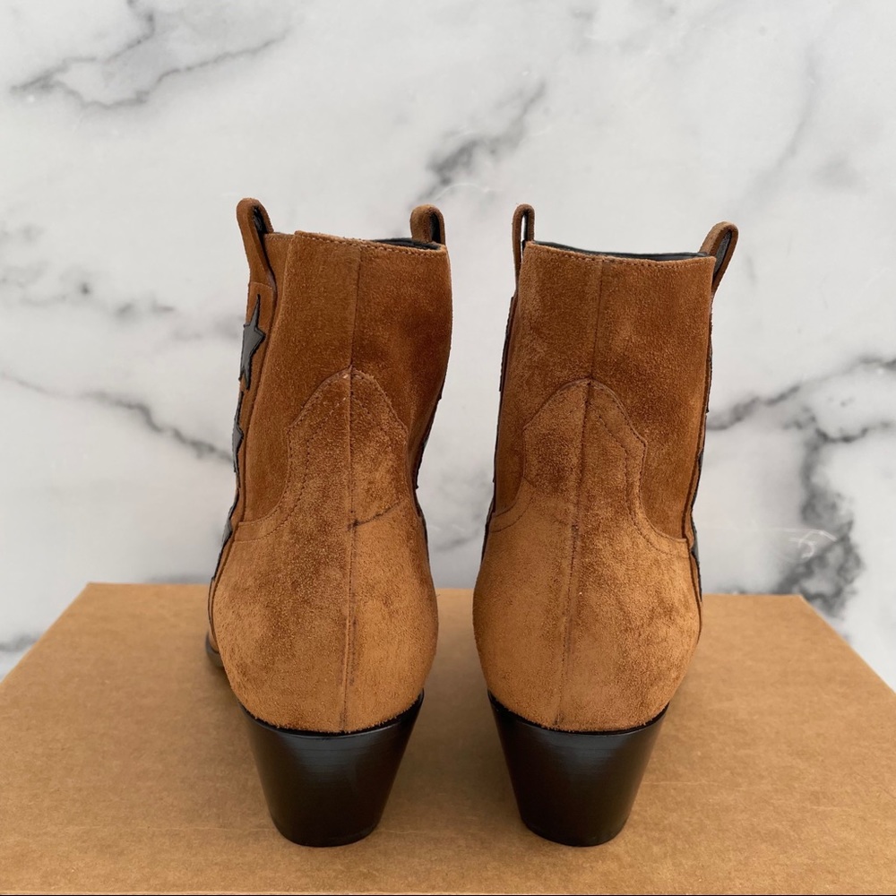 Saint Laurent Rock 40 Stars women’s tan suede ankle boot size IT 35 US 5 - Picture 5 of 16